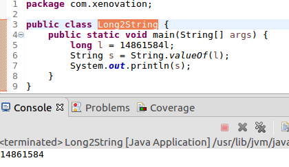 Java long to string