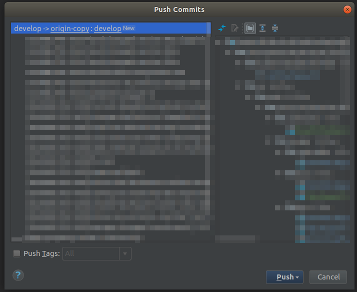 git push commits origin copy